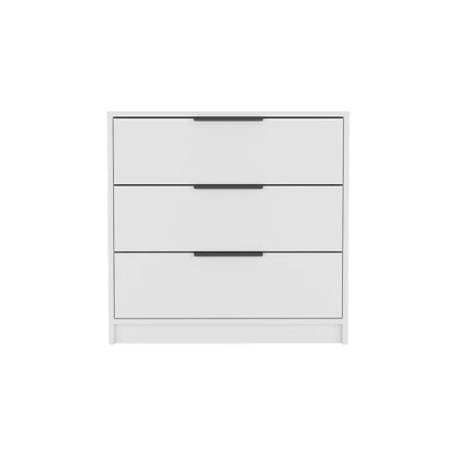 3 Drawers Dresser,-White