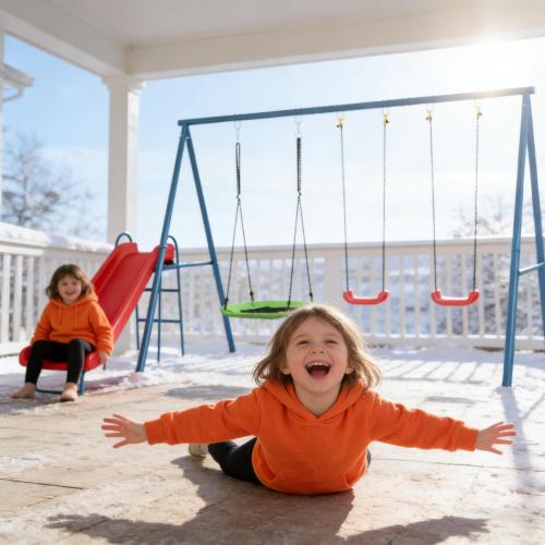 3 in 1 Design Swing Set,Metal Swing Set