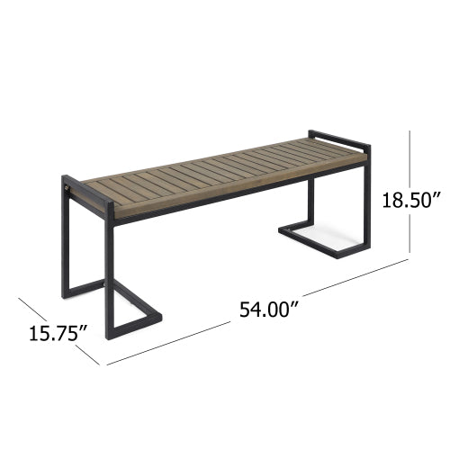 HOPKINS INDUSTRIAL WOOD AND METAL BENCH