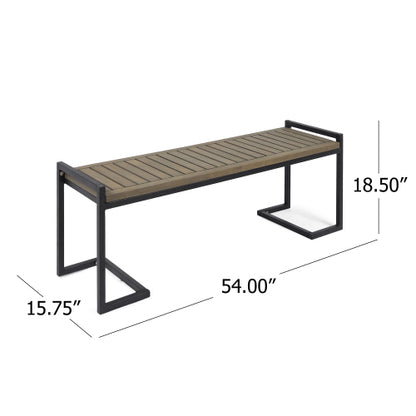 HOPKINS INDUSTRIAL WOOD AND METAL BENCH