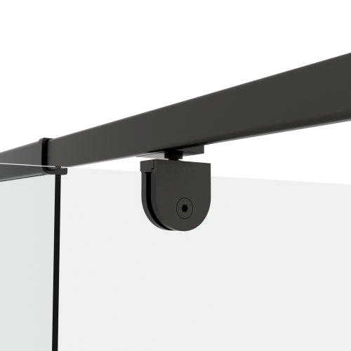 38-42" W x 71" H Piovt Swing Glass Shower Door,Pivot Frame Sliding Shower Door with 1/4"(6mm) Clear SGCC Tempered Glass,Matte Black Finish Shower Doors,Reversible Installation