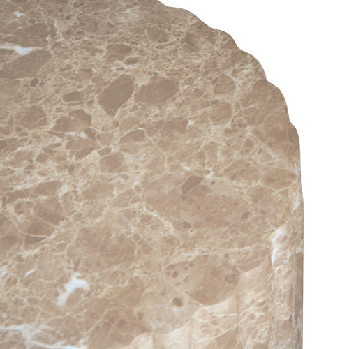 Outdoor Cleme Carved Side Table, Gold