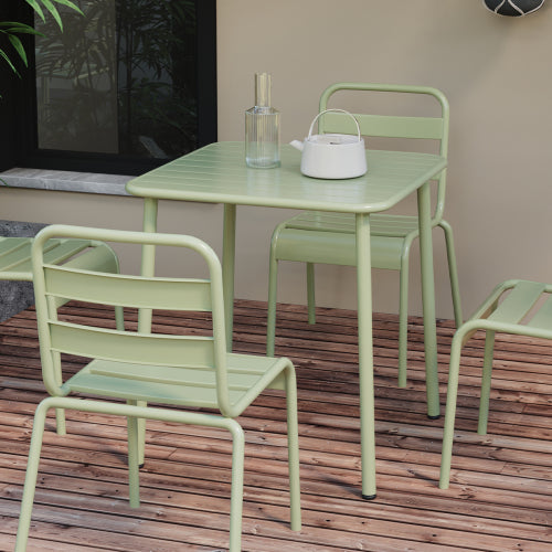 Sera square table (green) outdoor courtyard table villa open air dining table waterproof table retro American modern simple balcony table coffee table