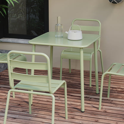 Sera square table (green) outdoor courtyard table villa open air dining table waterproof table retro American modern simple balcony table coffee table