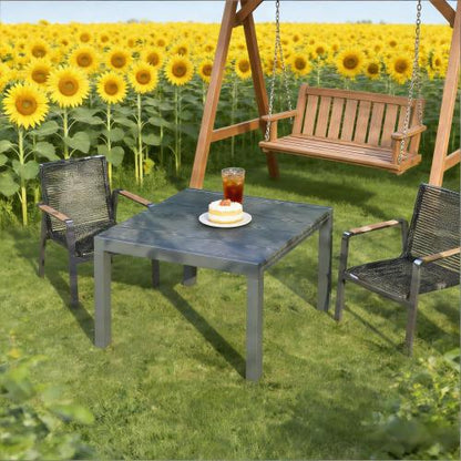 Outdoor Table,Aluminum Frame Rectangle Outdoor Table