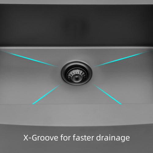 33x21x10"Farmhouse Apron Single Bowl Stainless Steel Kitchen Sink