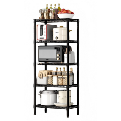 5-Tier Adjustable Metal Wire Shelving Unit for Small Spaces