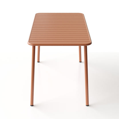 Sella long table outdoor (red)dining table villa courtyard balcony table outdoor leisure table simple garden waterproof table