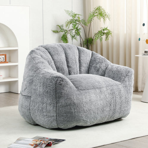 Adults Armrest Bean Bag Chair High-Density Foam Lazy Sofa