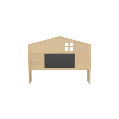 Headboard Storage Cabinet for Full-size Montessori Floor Bed Natural,Freely collocation