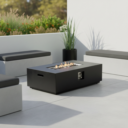 Concrete Propane Gas Fire Pit Table
