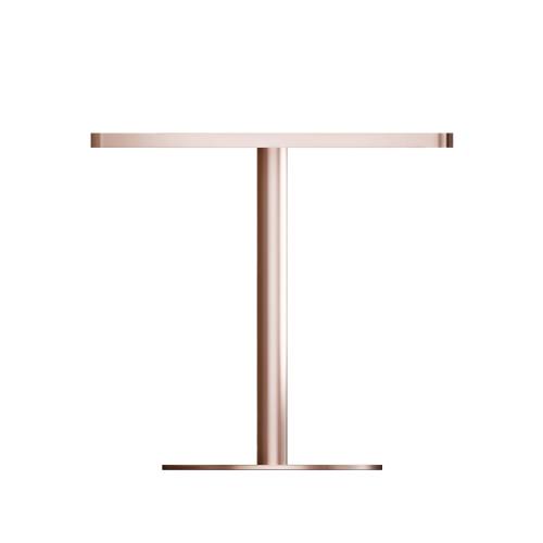 31.5 Inch Square Tulip Dining Table, Sintered Stone Marble Top Stainless Steel Base Indoor Outdoor Table