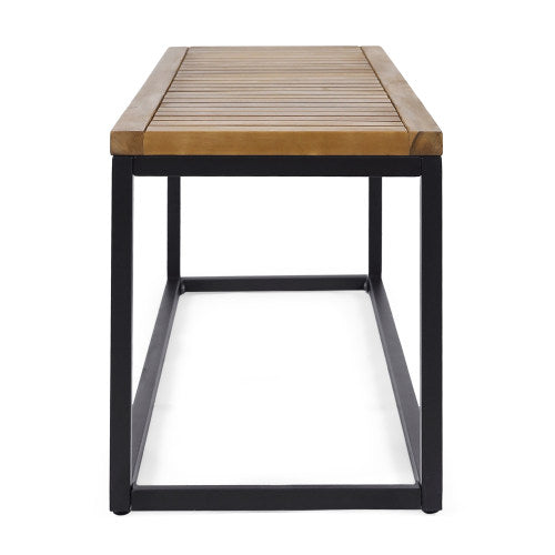 INDUSTRIAL WOOD AND METAL BENCH