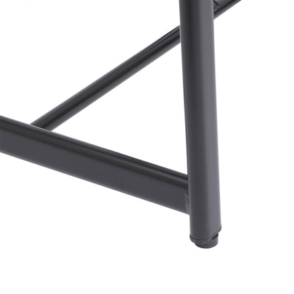 Bar Stools Kitchen Island Bar Chairs Set of 3 Metal Counter Barstools with Backrest for Dining Pub Room (Black & White)