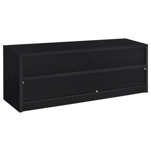 Modern Black 3-Drawer 59 Inch TV Media Console with Cable Cutout