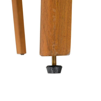 Outdoor Dining Chairs Set of 2, Teak Color Acacia Wood Frame, Brown PE Wicker, Beige Waterproof Cushion, Ideal for Patios, Gardens