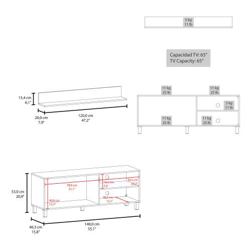 Compact White Minimalist 20 Inch Small TV Stand with Pneumatic Lift Door