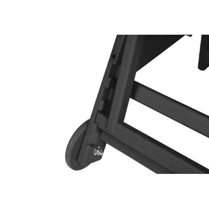 Lounge Chair with Side Table, 3-Piece Oversized Chaise Lounge Chair Set ,Black