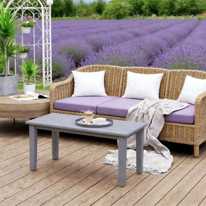 Outdoor Gray Table,Rectangle Outdoor Coffee Table