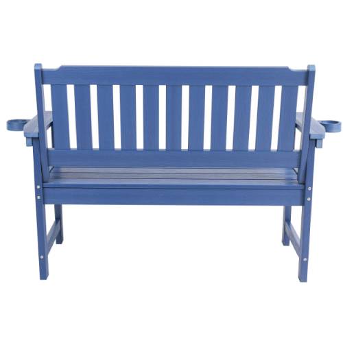 Minimalist dark blue bench Environmentally friendly and recyclable, suitable for both indoor and outdoor use. Just wipe it clean when it gets dirty