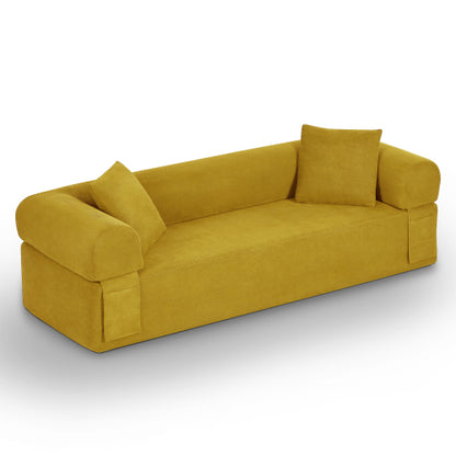 3-Seater Boneless Corduroy Sofa, No Assembly for Compact Spaces