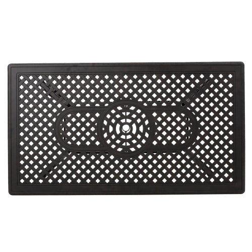 Outdoor Cast Aluminum Rectangular Dining Table, Bronze