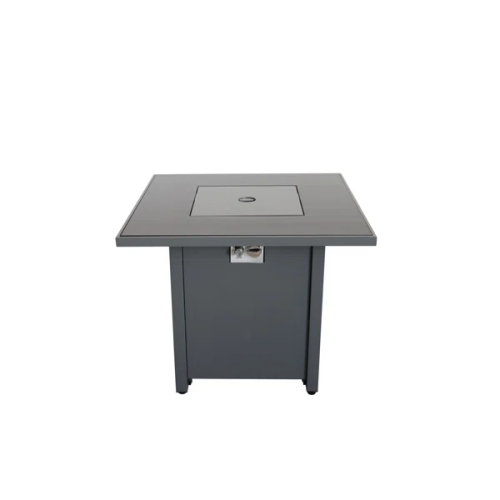 25 H x 30 W Steel Outdoor Fire Pit Table with Lid