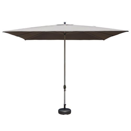 Rectangle Patio Umbrella with Crank Lift and Tilt Function, Grey (Base not included)