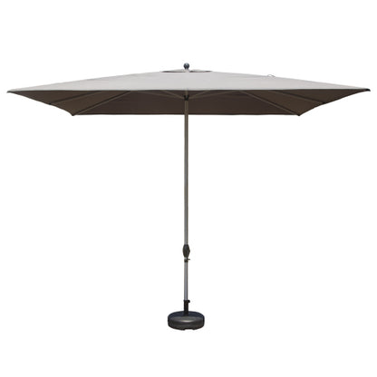 Rectangle Patio Umbrella with Crank Lift and Tilt Function, Grey (Base not included)