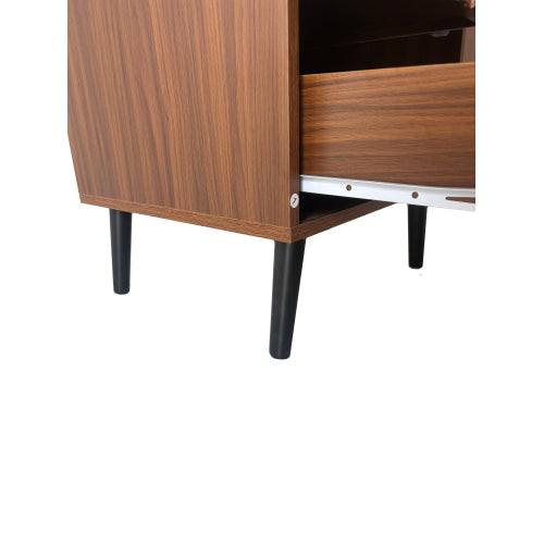 Wooden Nightstand with 2 Drawers