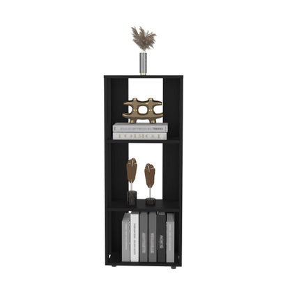 Eco 39inch  Tall Four-Tier Bookcase Storage Cabinet, Black