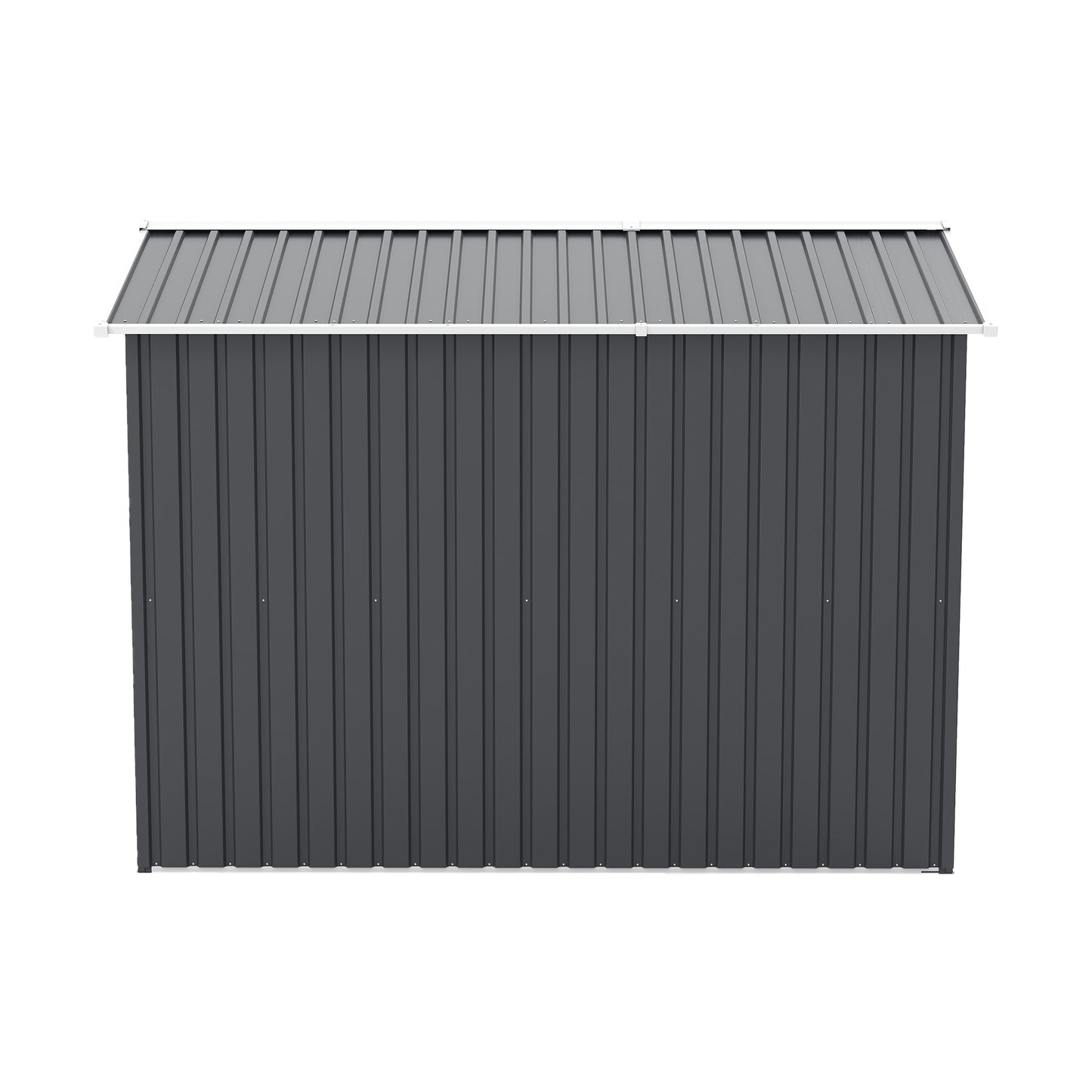 6x8FT Outdoor Steel Storage Shed with Clear Window, Lockable Doors, Compact Metal Tool Shed for Garden, Backyard, Patio, Utility, and Bike Storage,dark gray