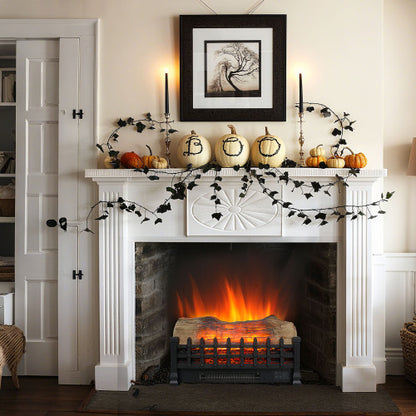 20 inch Electric Fireplace 3D Log set insert, Free Standing Fireplace Heater for Indoor