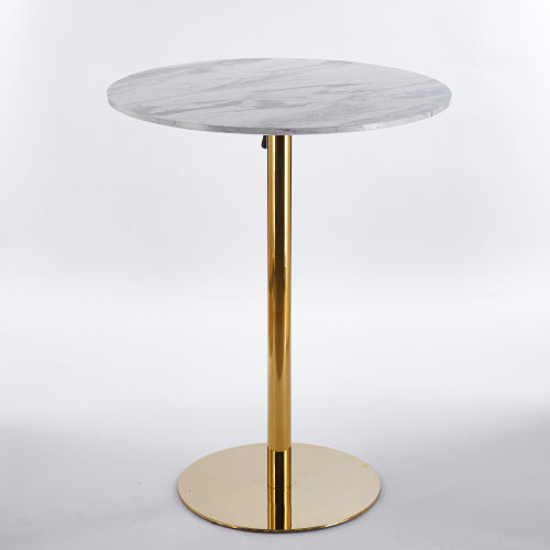 31.5inch  folding GOLDEN AND WHITE Tulip BAR Table Mid-century BAR  Table for 2-4 people With Round Mdf Table Top, Pedestal BAR  Table,  MDF top