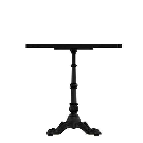 Marble-Look Sintered Stone Square Table - Heavy-Duty Cast Iron Base for Bistro, Cafe, Bar & Home Use