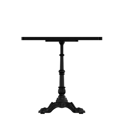 Marble-Look Sintered Stone Square Table - Heavy-Duty Cast Iron Base for Bistro, Cafe, Bar & Home Use