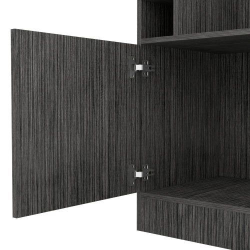 Bar Cabinet, Eight Bottle Cubbies, Two Large Open Shelves