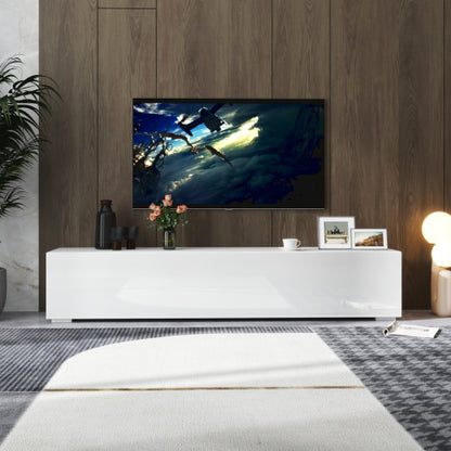 Wall Mount Floating Particle Board TV Stand Drop Down Cabinet Media Shelf For Living Room Bedroom