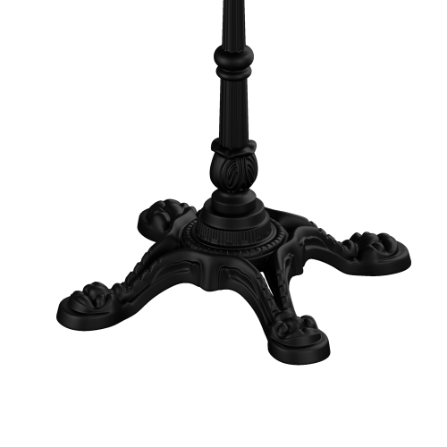 Marble-Look Sintered Stone Square Table - Heavy-Duty Cast Iron Base for Bistro, Cafe, Bar & Home Use