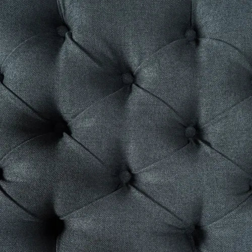 51 Inch Dark Grey Tufted Storage Ottoman Bench, Diamond Stitch Upholstered Footrest with Self-Support Soft Close Hinges