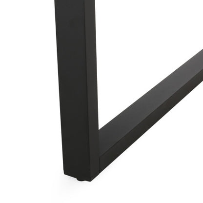 Outdoor Aluminum Dining Table, Black