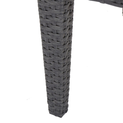 Outdoor Antibes Wicker Side Table,Accent Table,Grey