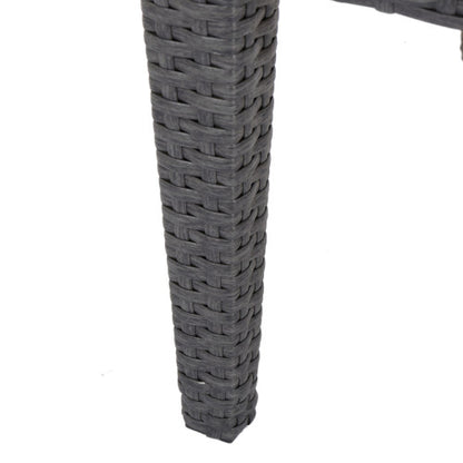 Outdoor Antibes Wicker Side Table,Accent Table,Grey