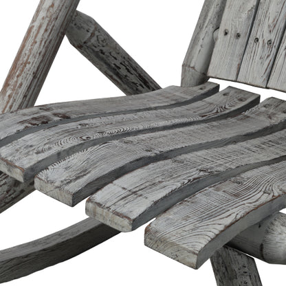 Wooden Porch Rocker Chair,Durable Wooden Porch Rocker Chair,Fir log Rocking Chair,Patio Rockers for Outside,Garde.Light Gray Color