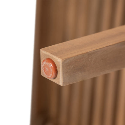 69" Acacia Wood Outdoor Dining Table with Slatted Top, 300 lbs Weight Capacity, Ideal for Patio & Garden Gatherings, Brown