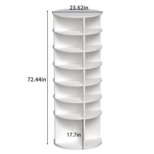 7 Tier 360 Degree Rotating Shoe Rack Tower Large Capacity Free Standing Shoe Organizer