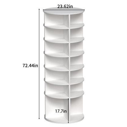 7 Tier 360 Degree Rotating Shoe Rack Tower Large Capacity Free Standing Shoe Organizer