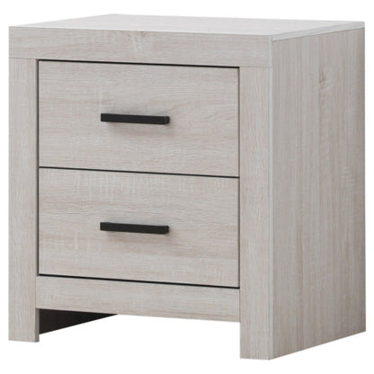Coastal White 2-Drawer Nightstand