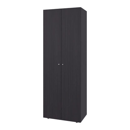 Armoire 66.9" H, 2 Doors, 2 Shelves, Black Wengue - Bedroom