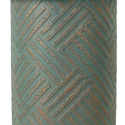 Cement Outdoor End Tables for Patio, GardenAccent Table, Modern Small Round Side Tablefor Outside, Tree Stump Garden Stool DrumTable indoor and Outdoor